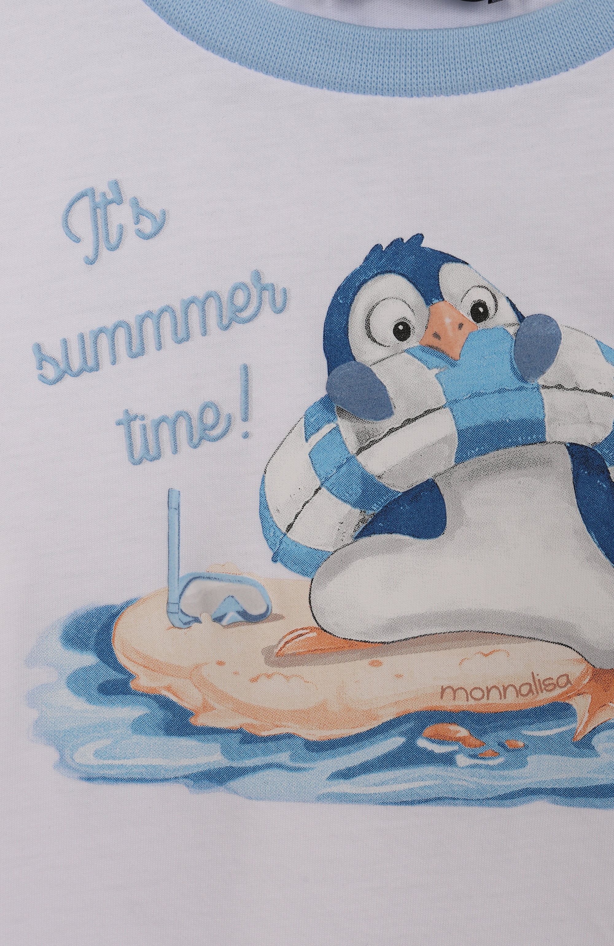 Хлопковая футболка MONNALISA, арт. 28E607, фото 3