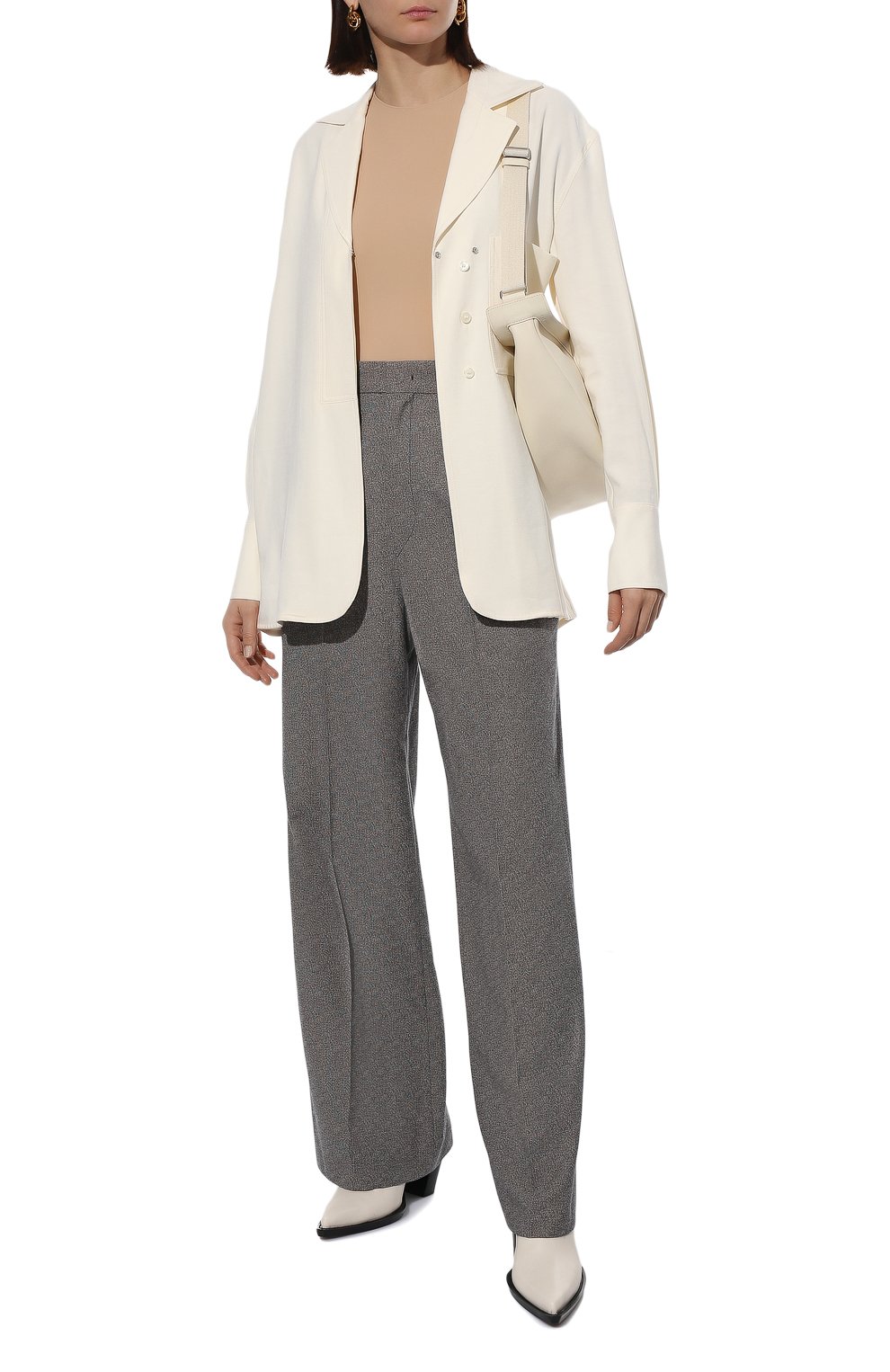 Брюки из вискозы и хлопка ISABEL MARANT серого цвета по цене 69950 руб., арт. PA2092-22P014I/JESSICA, фото 2 Брюки из вискозы и хлопка ISABEL MARANT, арт. PA2092-22P014I/JESSICA, фото 2
