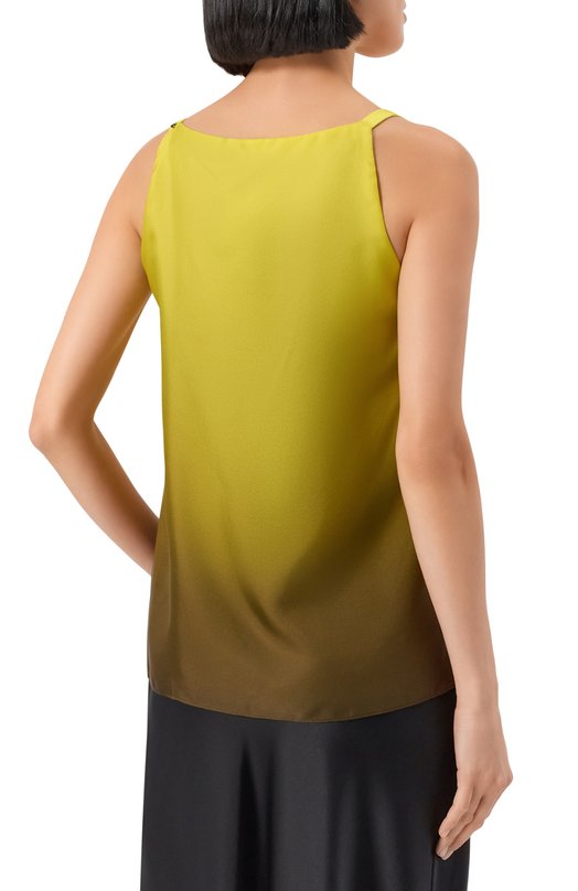 Шелковый топ Sportmax ALCUN0 Жёлтый  ALCUN0 Фото 4