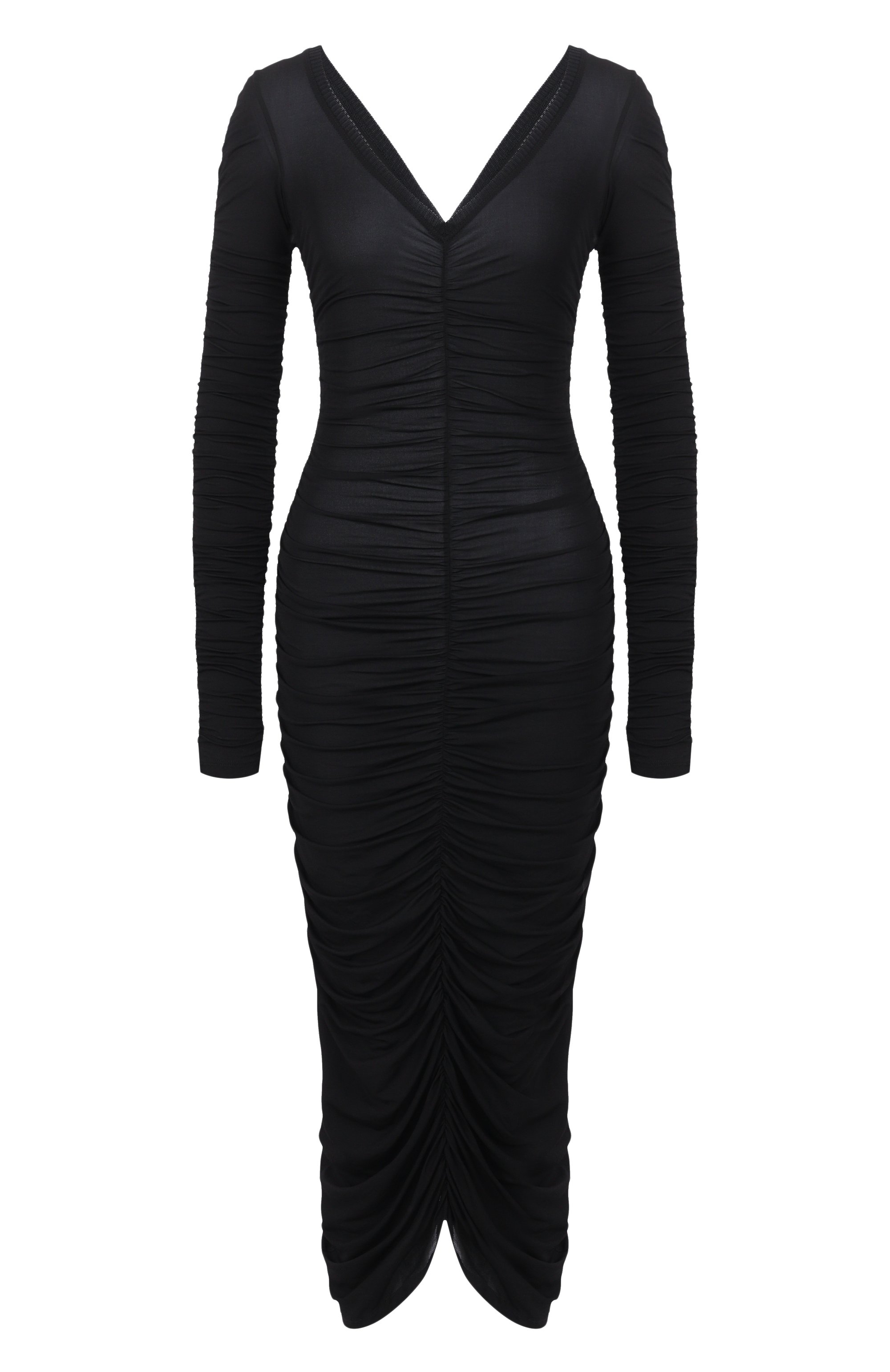 Платье из вискозы ISABEL BENENATO черного цвета по цене 76100 руб., арт. DJ32S25, фото 1 Платье из вискозы ISABEL BENENATO, арт. DJ32S25, фото 1