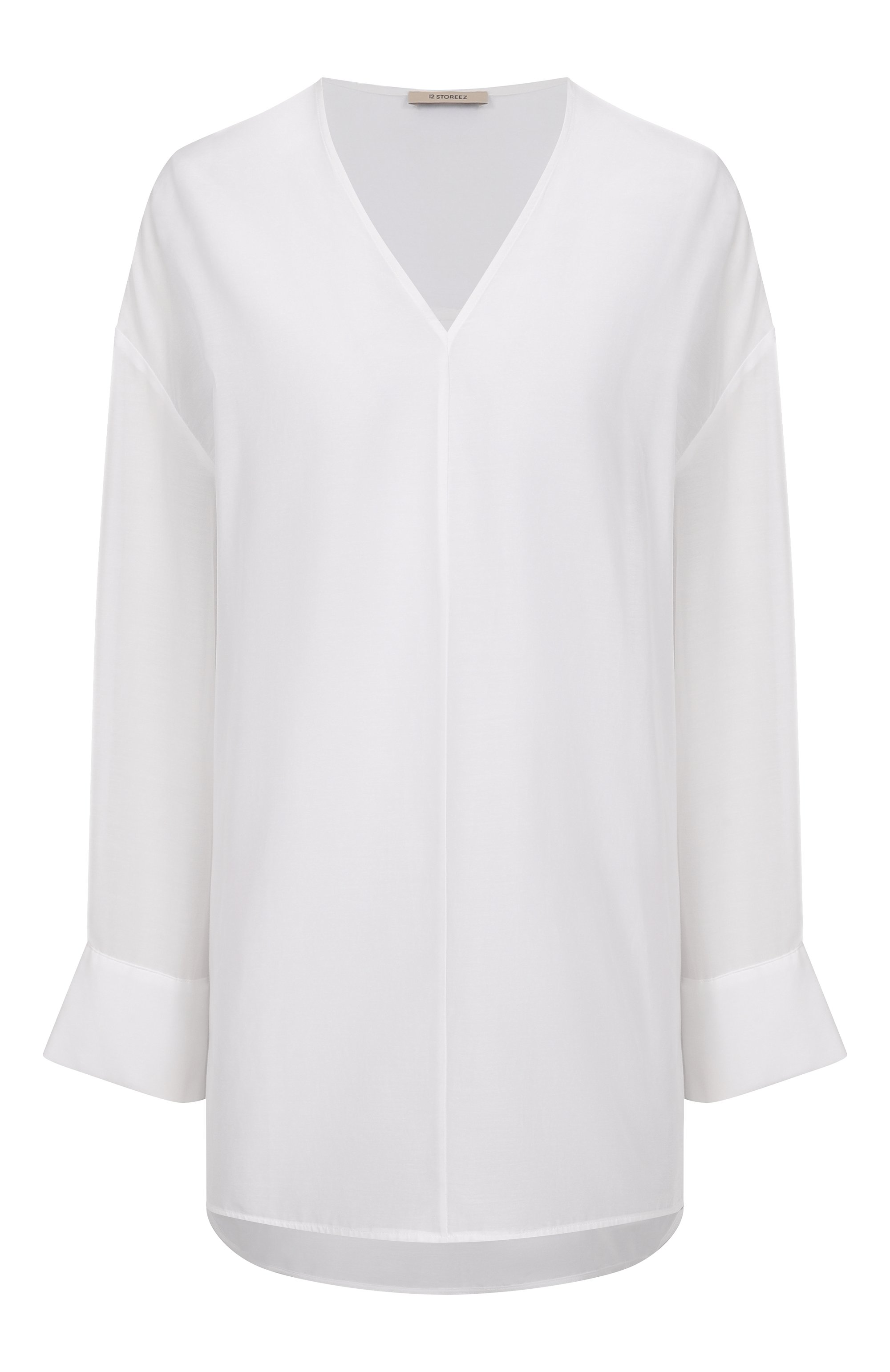 Блузка из хлопка и шелка 12 STOREEZ, арт. 125277, фото 1