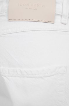Мужские джинсовые шорты ICON DENIM LA белого цвета, арт. L0UIS | Фото 6 (Длина Шорты М: До колена; Принт: Без принта; Случай: Повседневный; Стили: Кэжуэл; Материал внешний: Хлопок, Деним)
