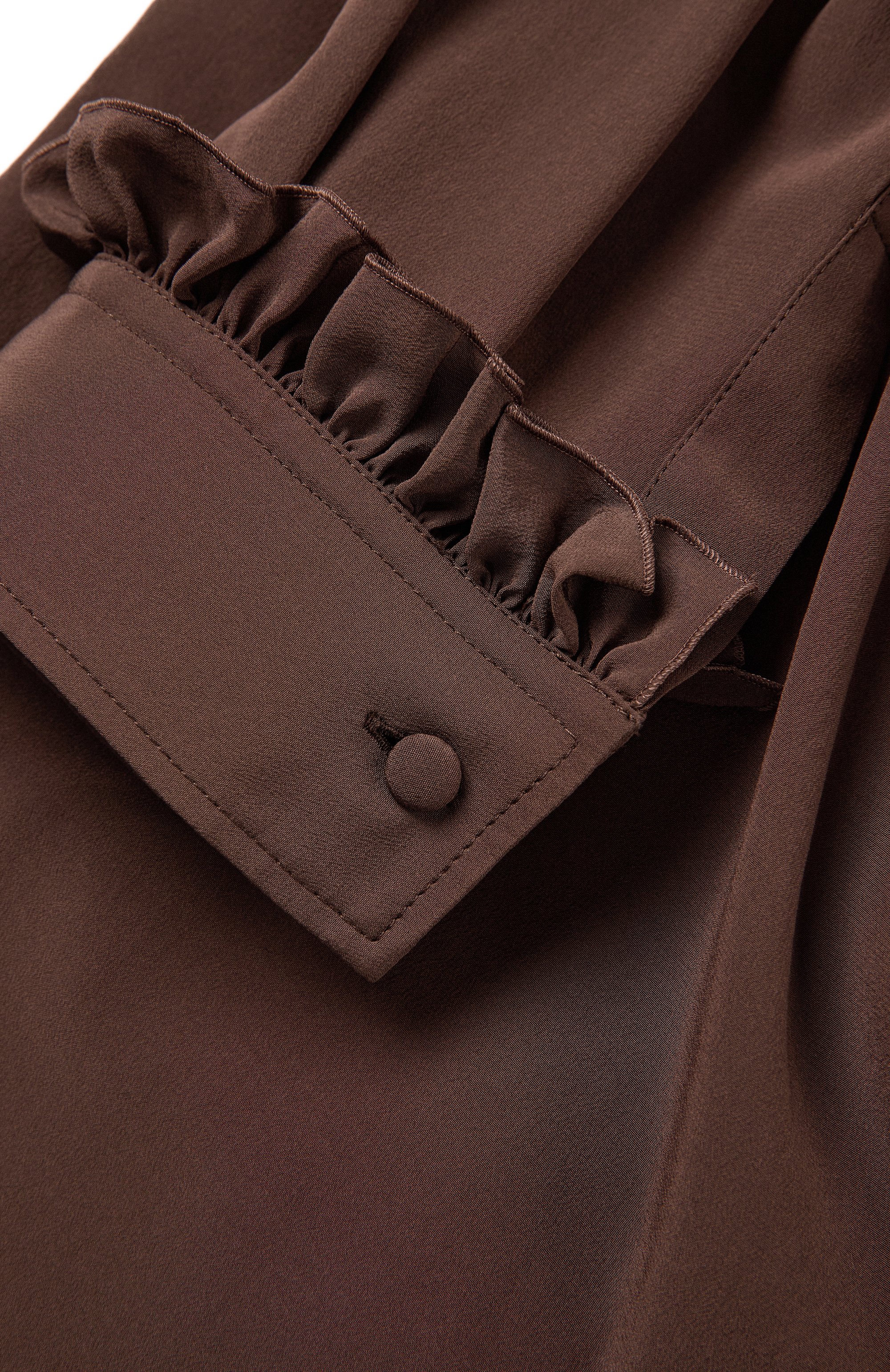 Шелковая блузка MVST коричневого цвета по цене 92500 руб., арт. M25.1PW.B001/R660, фото 5 Шелковая блузка MVST, арт. M25.1PW.B001/R660, фото 5