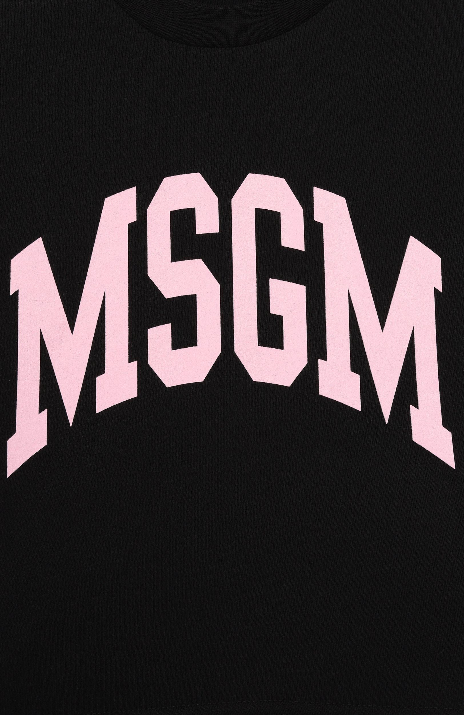 Хлопковая футболка MSGM KIDS, арт. F6MSJGTH042, фото 3