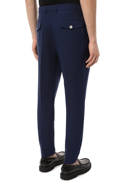 Брюки изо льна и шерсти BRUNELLO CUCINELLI, арт. MW494E1920, фото 4