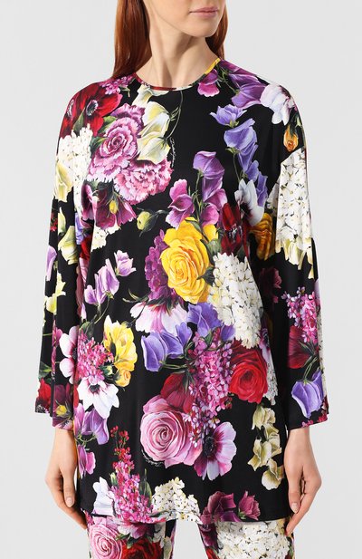 Топ с принтом DOLCE & GABBANA разноцветного цвета по цене 79950 руб., арт. F71X4T/FSG09, фото 3 Топ с принтом DOLCE & GABBANA, арт. F71X4T/FSG09, фото 3