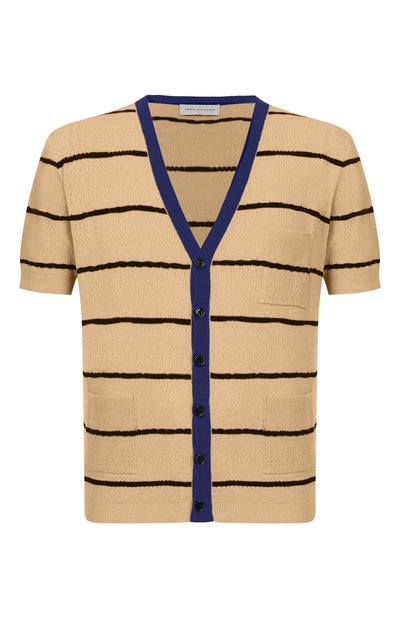 Мужской кардиган из хлопка и шерсти DRIES VAN NOTEN, арт. 021229/3714