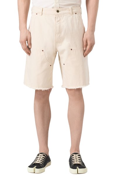 Хлопковые шорты MAISON MARGIELA кремового цвета по цене 95050 руб., арт. S50MU0082/M35261, фото 3 Хлопковые шорты MAISON MARGIELA, арт. S50MU0082/M35261, фото 3