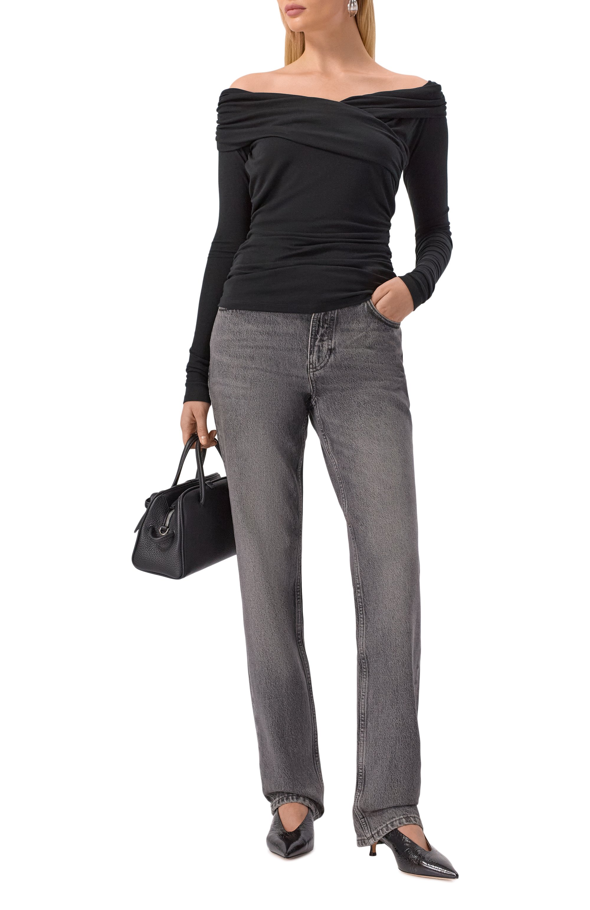 Джинсы straight 3211 12 STOREEZ серого цвета по цене 17000 руб., арт. 132974, фото 2 Джинсы straight 3211 12 STOREEZ, арт. 132974, фото 2