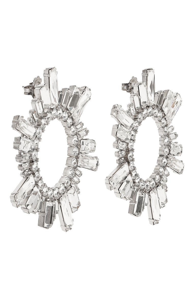 Женские серьги AMINA MUADDI белого цвета, арт. BEGUM EARRINGS | Фото 3 (Региональные ограничения белый список (Axapta Mercury): Не проставлено; Нос: Не проставлено; Материал: Металл, Стекло)