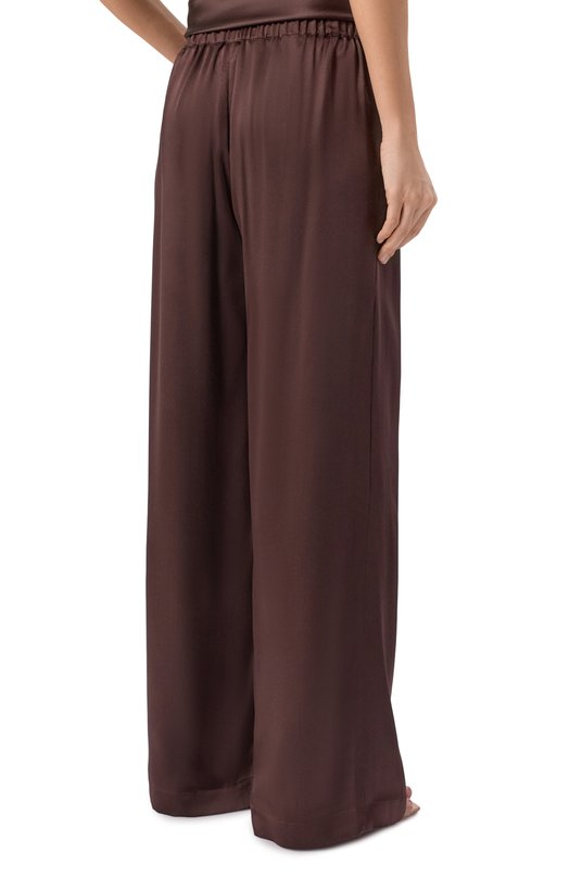 Шелковые брюки Carine Gilson SD0574-S Коричневый  SD0574-S Фото 4