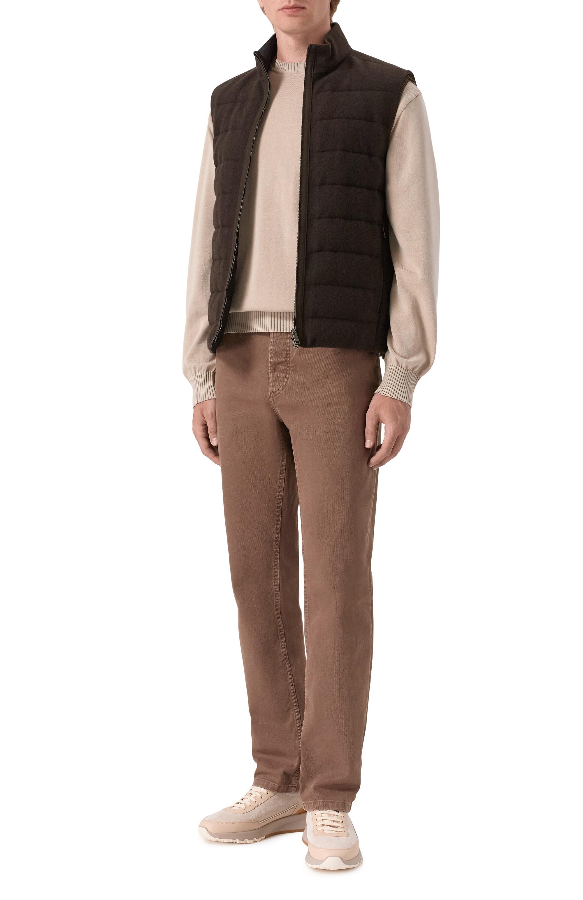 Джинсы traditional fit BRUNELLO CUCINELLI коричневого цвета по цене 88800 руб., арт. M277PB321W, фото 2 Джинсы traditional fit BRUNELLO CUCINELLI, арт. M277PB321W, фото 2