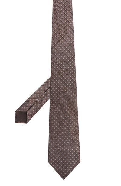 Шелковый галстук CANALI коричневого цвета по цене 21450 руб., арт. 18/HJ04707, фото 3 Шелковый галстук CANALI, арт. 18/HJ04707, фото 3