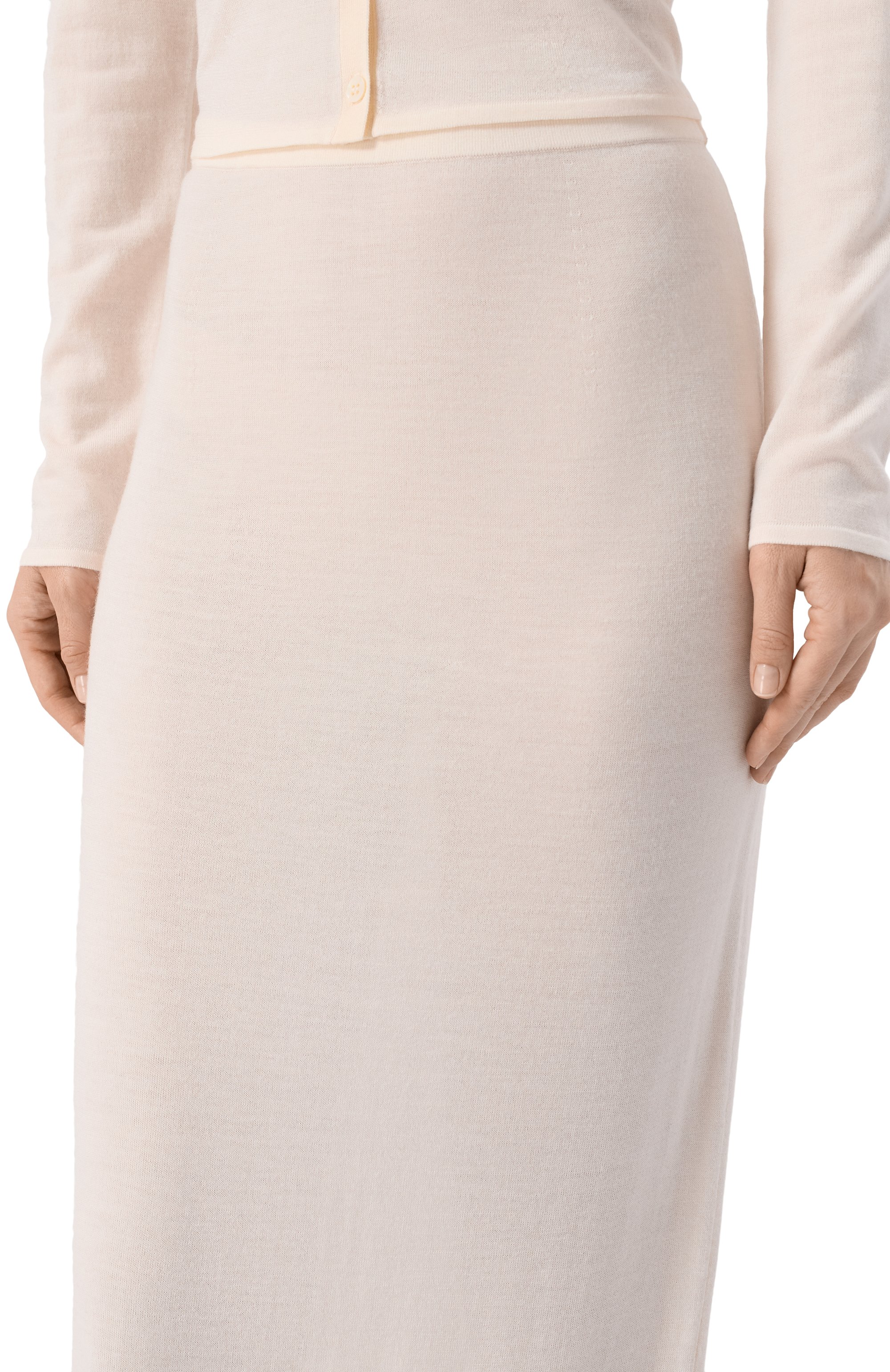 Юбка из шерсти и шелка 12 STOREEZ кремового цвета по цене 15000 руб., арт. 135838, фото 5 Юбка из шерсти и шелка 12 STOREEZ, арт. 135838, фото 5