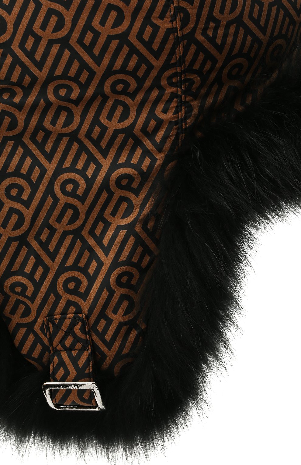 Пуховая шапка-ушанка с мехом YVES SALOMON ENFANT, арт. 21WEA015XXM08W, фото 3