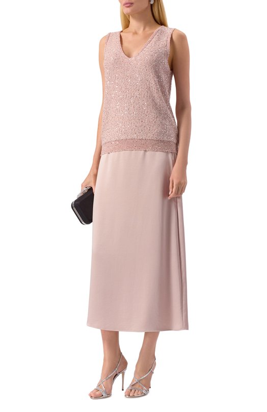 Топ с отделкой пайетками Weekend Max Mara ACAICI Розовый  ACAICI Фото 2