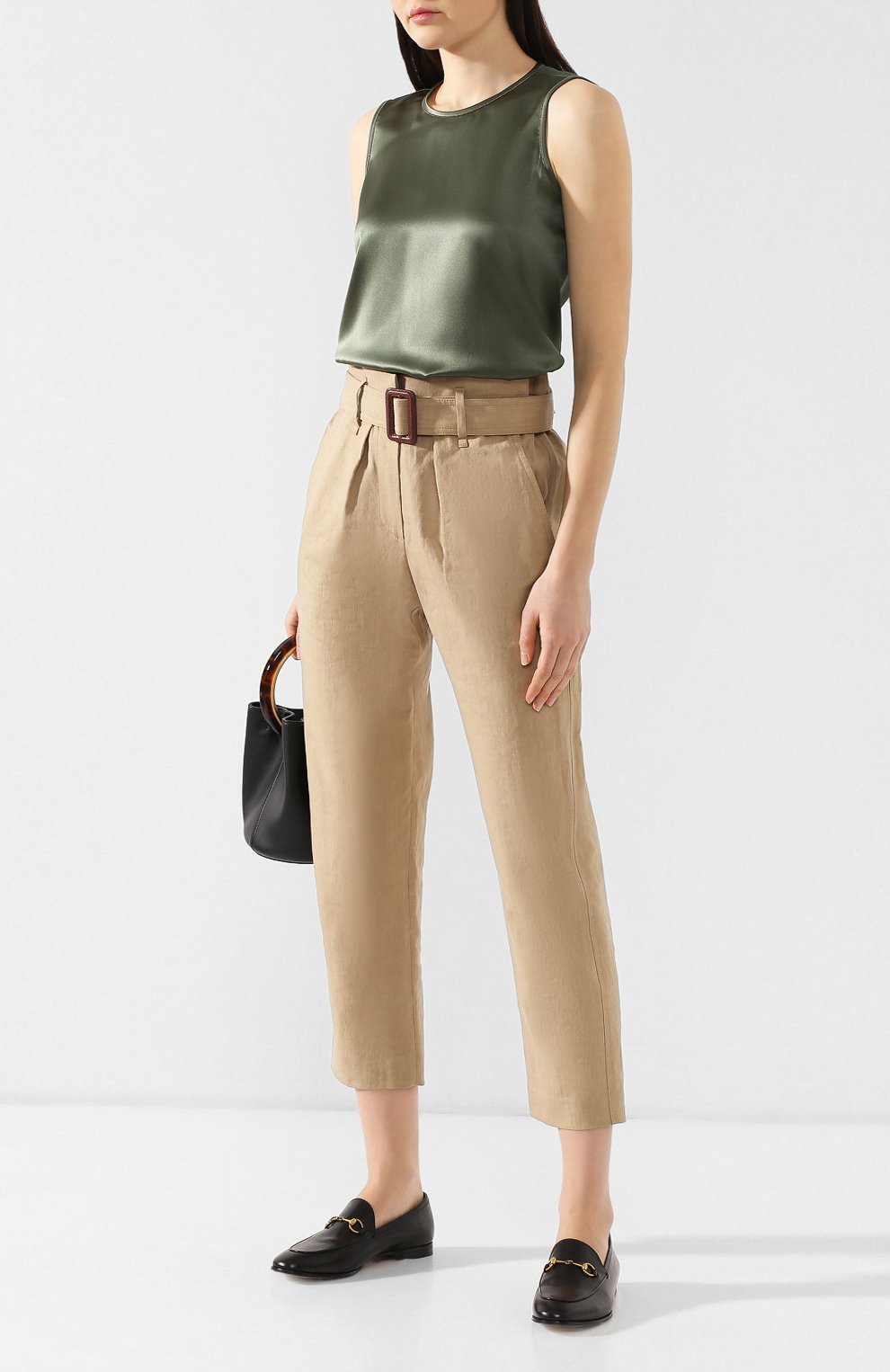 Брюки из смеси хлопка и льна BRUNELLO CUCINELLI, арт. MF579P6901, фото 2