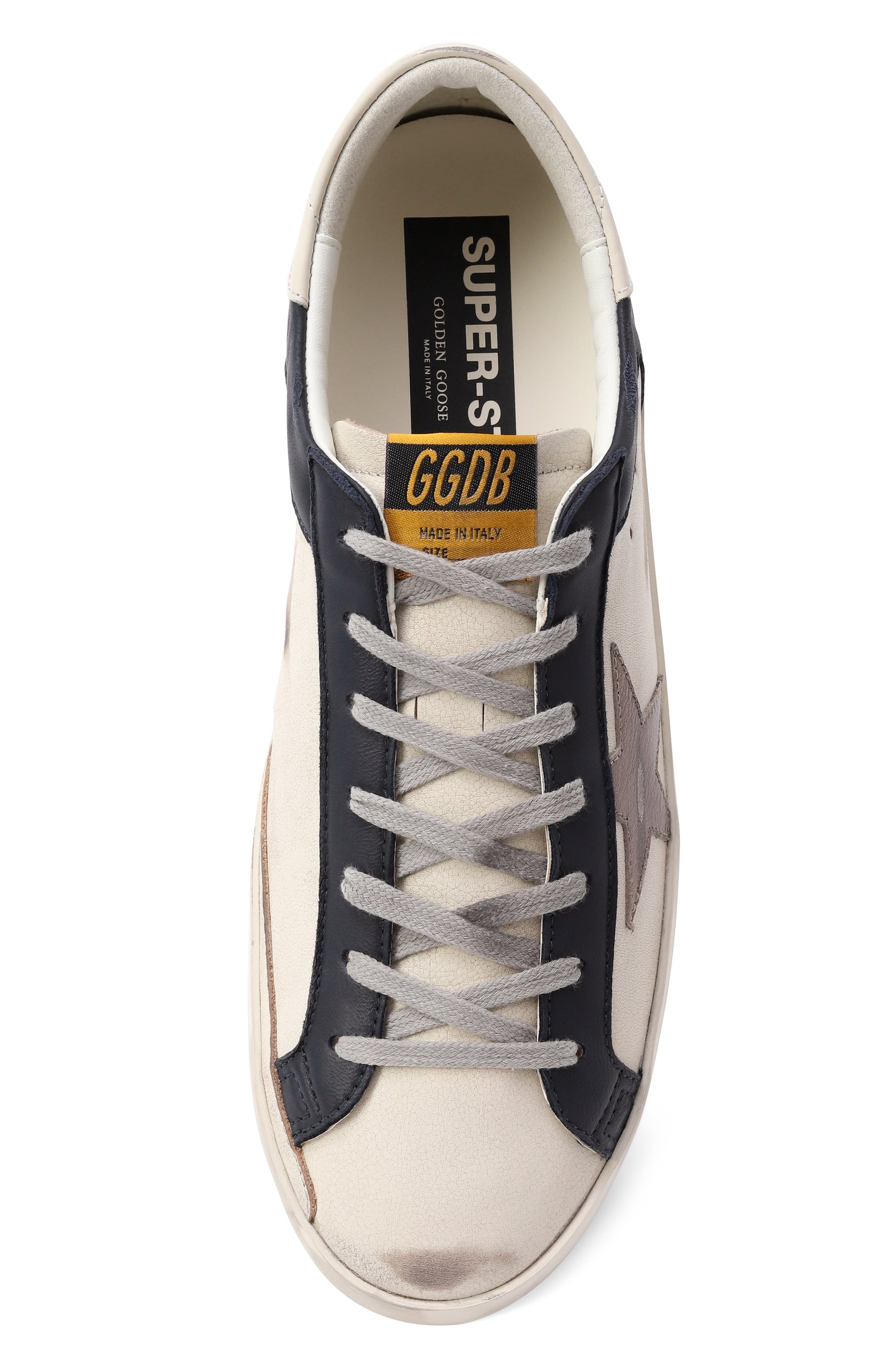 Кожаные кеды super-star GOLDEN GOOSE DELUXE BRAND белого цвета по цене 61550 руб., арт. GMF00103.F006902, фото 6 Кожаные кеды super-star GOLDEN GOOSE DELUXE BRAND, арт. GMF00103.F006902, фото 6