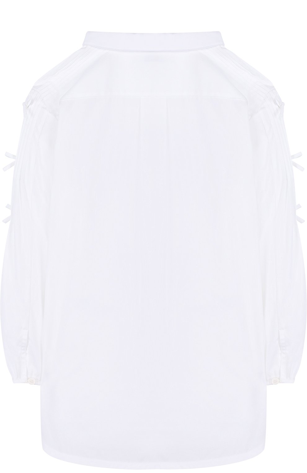 Хлопковая блуза прямого кроя с бантами BURBERRY, арт. 4063132, фото 2