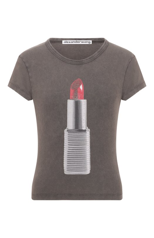 Хлопковая футболка Alexander Wang 1CC2261295 Чёрный 1CC2261295