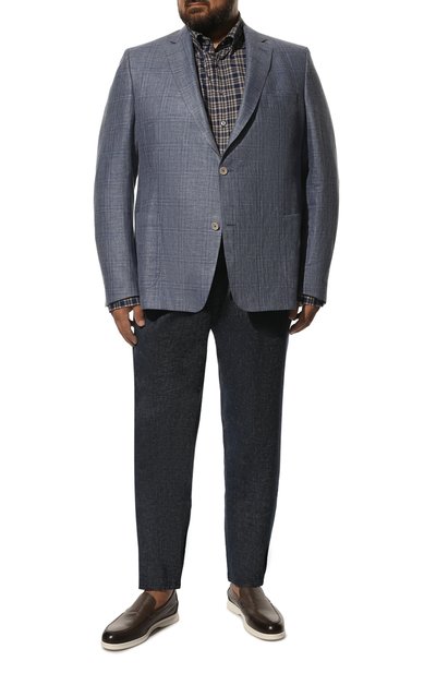 Брюки из хлопка и льна EDUARD DRESSLER, арт. 250138/53W26, фото 2