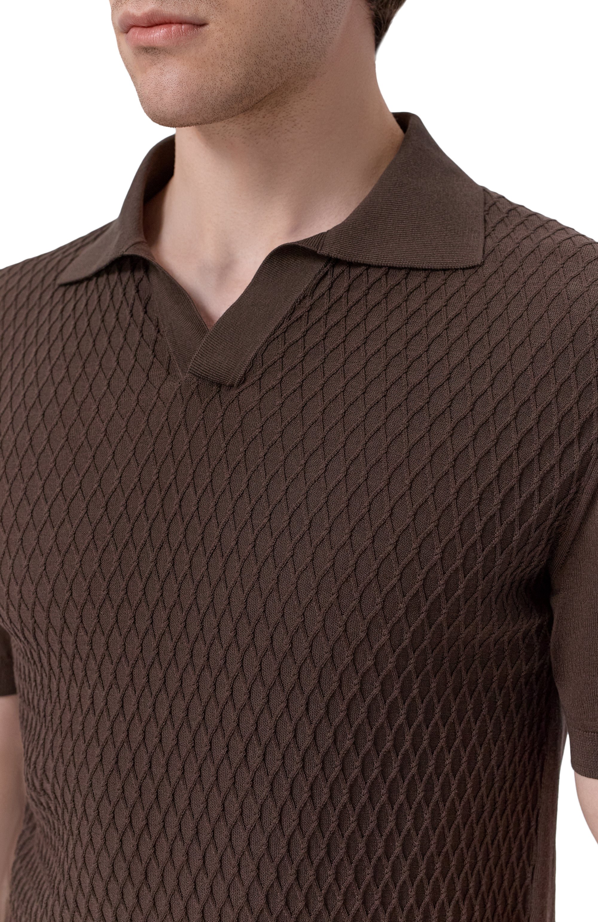 Поло из хлопка и шелка ANDREA CAMPAGNA, арт. SU26ST210-03/FST26, фото 5