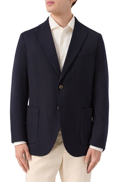 Пиджак из шерсти и кашемира CIRCOLO 1901 темно-синего цвета по цене 77200 руб., арт. CN5059, фото 4 Пиджак из шерсти и кашемира CIRCOLO 1901, арт. CN5059, фото 4