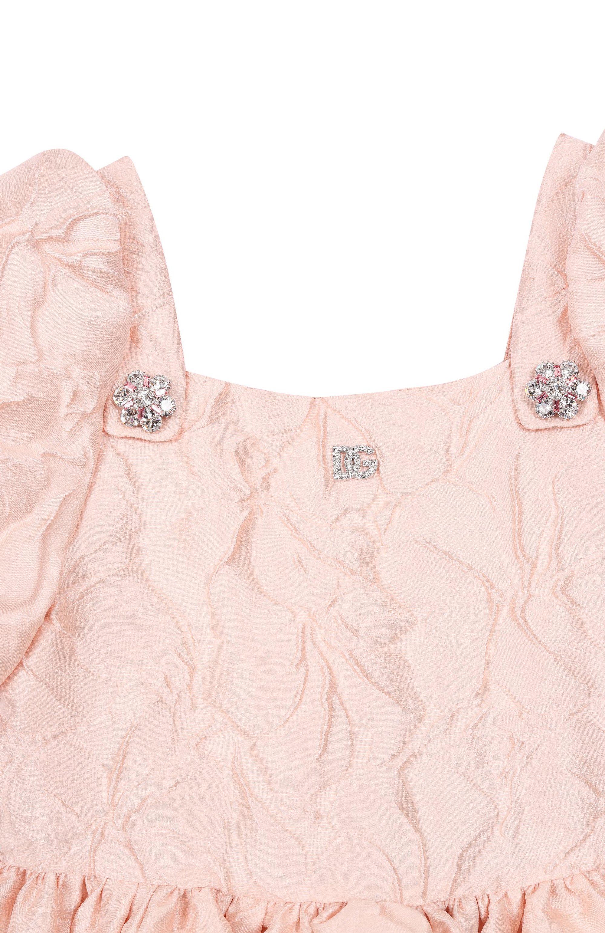 Платье DOLCE & GABBANA светло-розового цвета по цене 163500 руб., арт. L54DP6/HJMQ0_001, фото 3 Платье DOLCE & GABBANA, арт. L54DP6/HJMQ0_001, фото 3