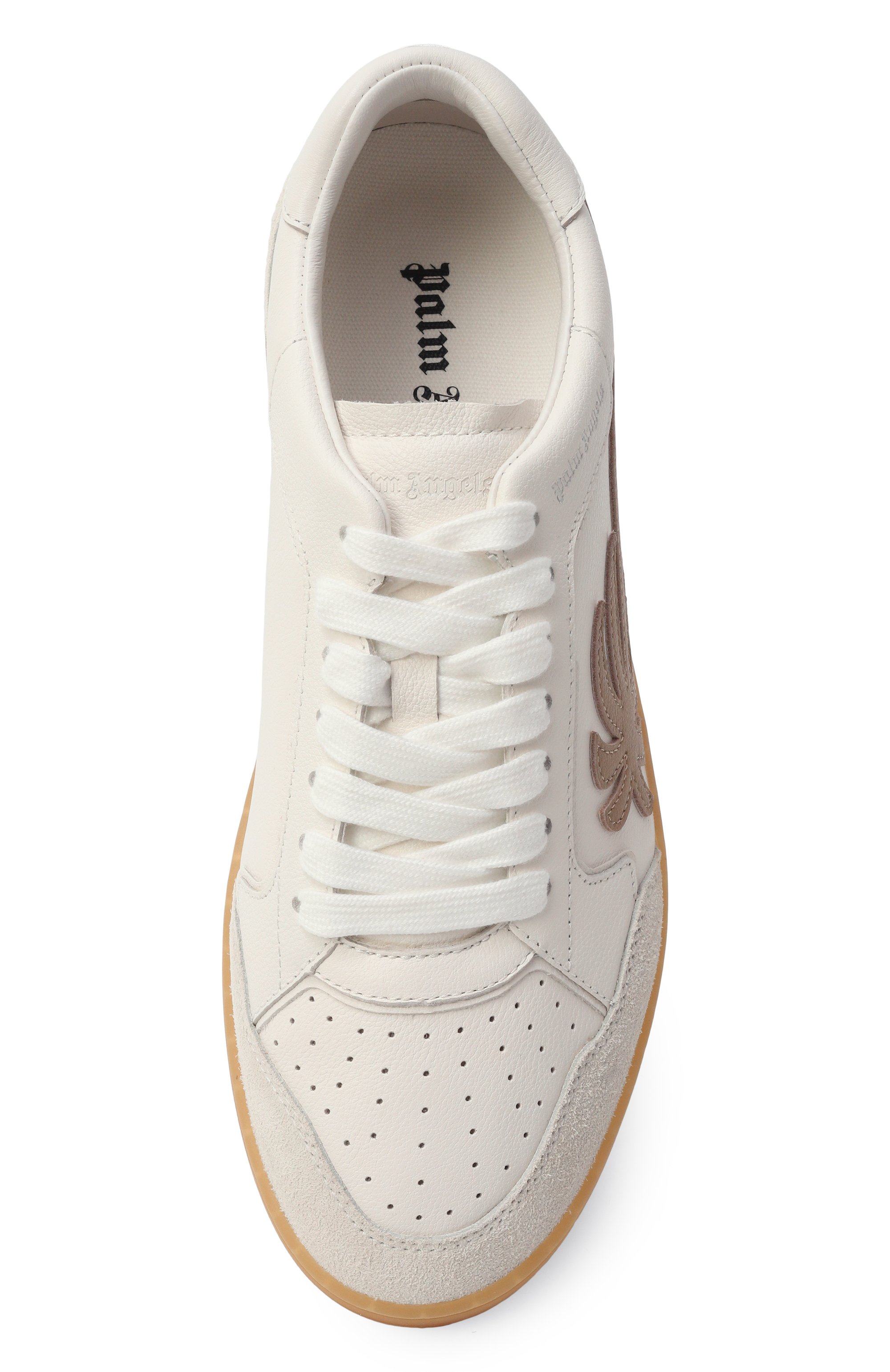 Кожаные кеды new palm 1 PALM ANGELS белого цвета по цене 42900 руб., арт. PMIA099F25LEA001, фото 6 Кожаные кеды new palm 1 PALM ANGELS, арт. PMIA099F25LEA001, фото 6