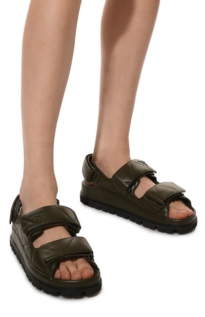 Кожаные сандалии PRADA, арт. 1X721M-038-F0161-020, фото 3