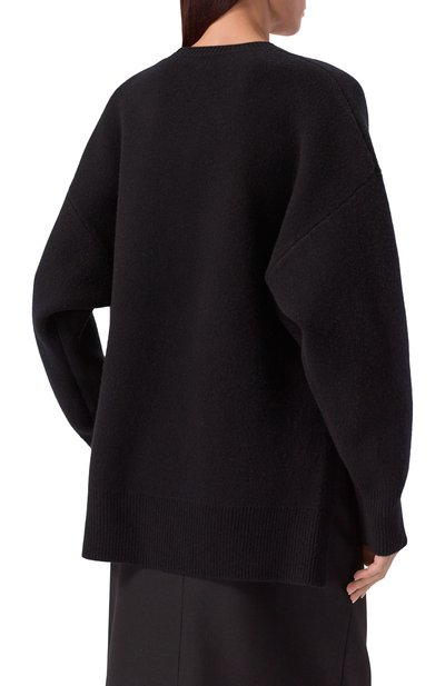 Свитер из шерсти и кашемира TOTEME черного цвета по цене 79950 руб., арт. 251-WRT4626-YA0132, фото 4 Свитер из шерсти и кашемира TOTEME, арт. 251-WRT4626-YA0132, фото 4