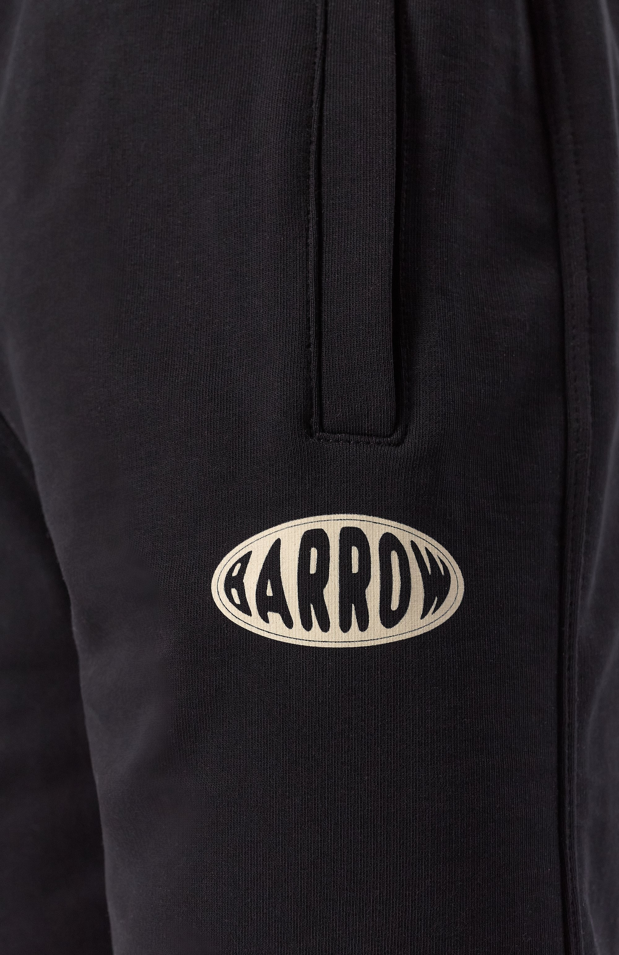 Хлопковые шорты BARROW черного цвета по цене 18350 руб., арт. S5BWMABE064, фото 5 Хлопковые шорты BARROW, арт. S5BWMABE064, фото 5