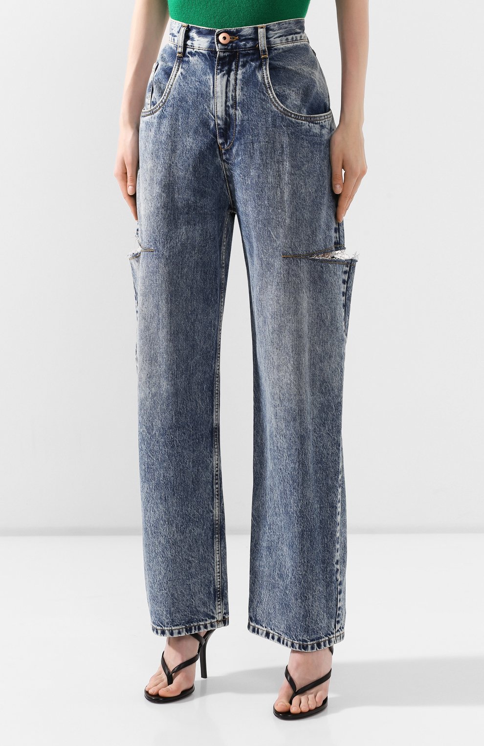 Джинсы MAISON MARGIELA синего цвета по цене 54650 руб., арт. S51LA0107/S30617, фото 3 Джинсы MAISON MARGIELA, арт. S51LA0107/S30617, фото 3