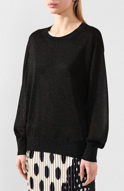 Пуловер из вискозы DRIES VAN NOTEN черного цвета по цене 41550 руб., арт. 201-11222-9700, фото 3 Пуловер из вискозы DRIES VAN NOTEN, арт. 201-11222-9700, фото 3