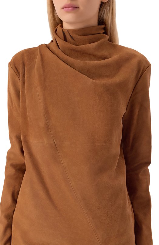 Замшевый топ Jacob Lee WLT20131AW25GL Коричневый  WLT20131AW25GL Фото 5