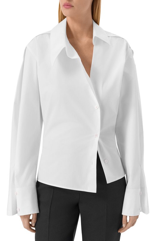 Хлопковая рубашка The Attico 260WCH00045/CCC052AA Белый  260WCH00045/CCC052AA Фото 3