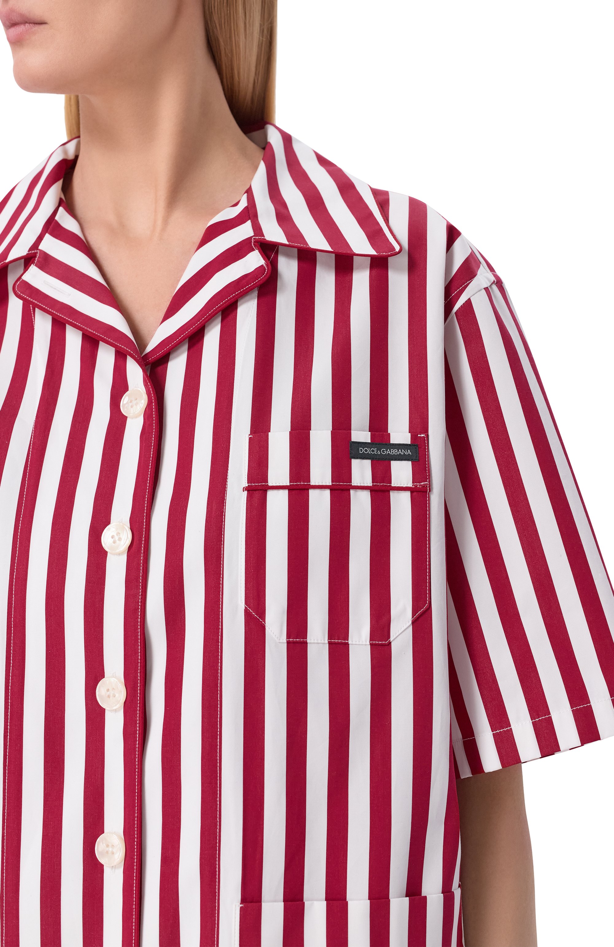 Рубашка из хлопка и шелка DOLCE & GABBANA, арт. F5U29T/FR527, фото 5