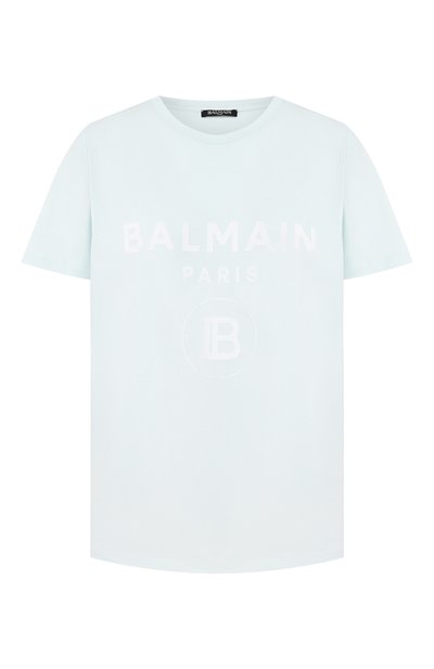 Женская хлопковая футболка BALMAIN, арт. SF21362/I240
