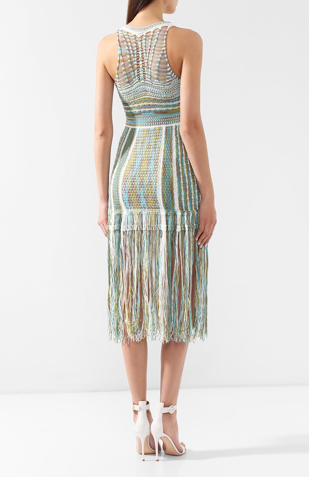 Хлопковое платье M MISSONI бирюзового цвета по цене 94300 руб., арт. 2DG00111/2K000A, фото 4 Хлопковое платье M MISSONI, арт. 2DG00111/2K000A, фото 4