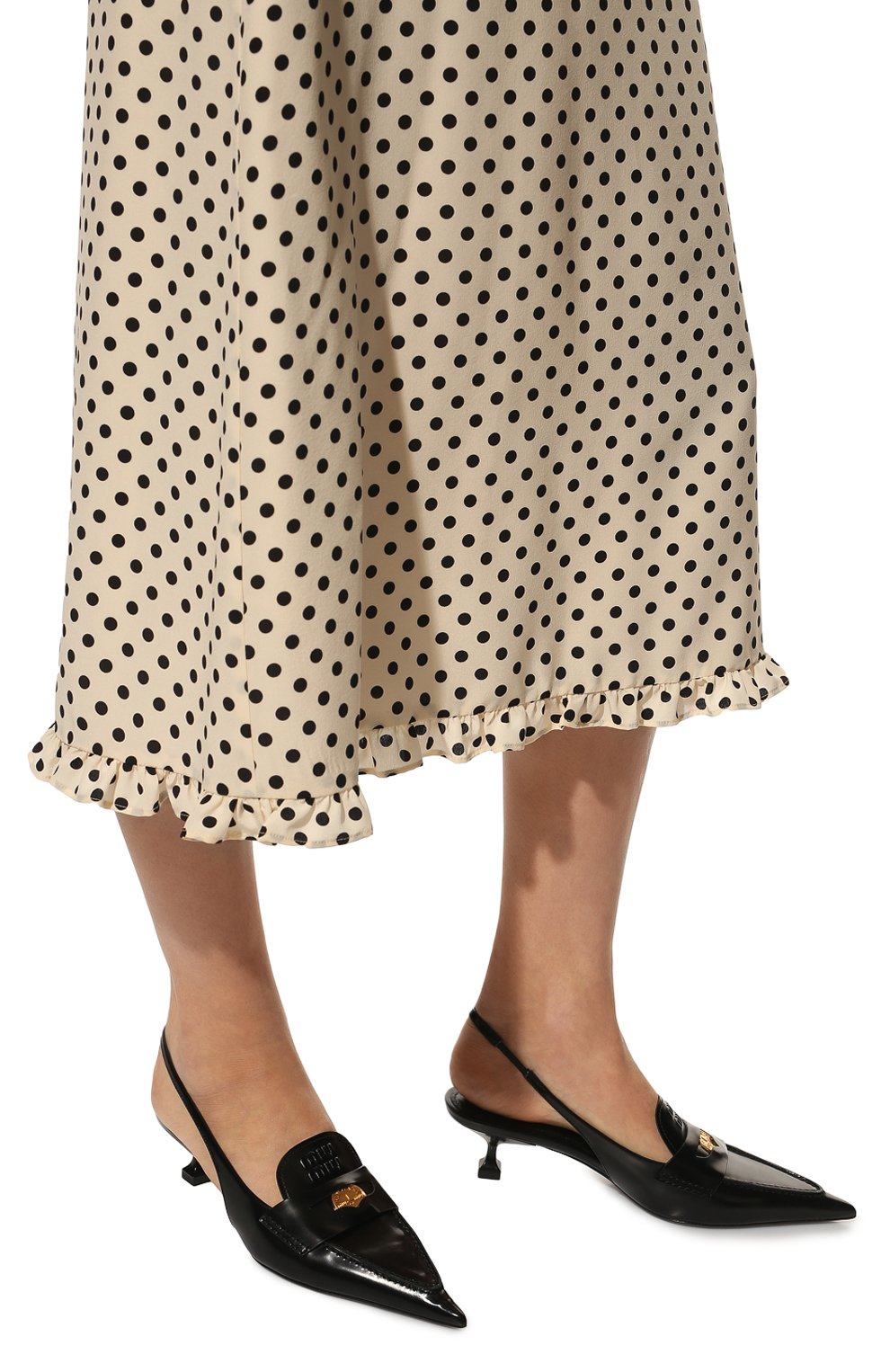 Кожаные туфли MIU MIU, арт. 5D774D-ULX-F0002-045, фото 3