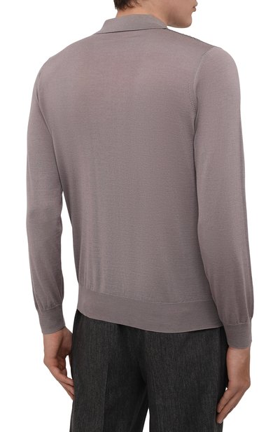 Поло с отделкой из кожи аллигатора ZILLI темно-бежевого цвета по цене 184000 руб., арт. MBW-PZ122-MISC1/ML01/AMIS, фото 4 Поло с отделкой из кожи аллигатора ZILLI, арт. MBW-PZ122-MISC1/ML01/AMIS, фото 4