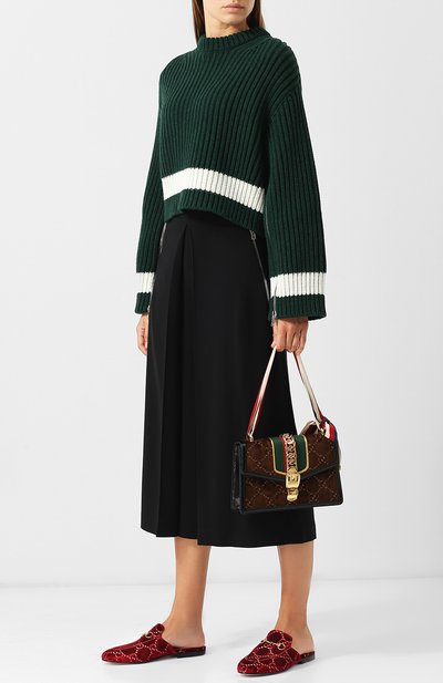 Бархатные сабо princetown gg с пряжкой-трензелем GUCCI, арт. 475094/9JT20, фото 2