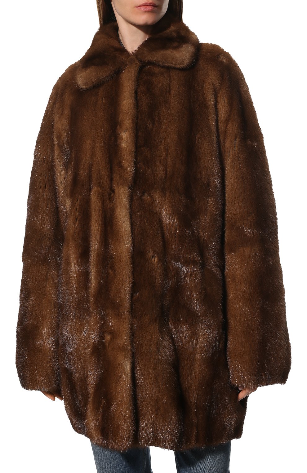 Двусторонняя шуба из меха норки LORO PIANA коричневого цвета по цене 2995000 руб., арт. FAL8391, фото 6 Двусторонняя шуба из меха норки LORO PIANA, арт. FAL8391, фото 6