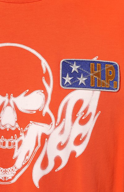 Хлопковая футболка HERON PRESTON оранжевого цвета по цене 39950 руб., арт. HMAA025S22JER003, фото 5 Хлопковая футболка HERON PRESTON, арт. HMAA025S22JER003, фото 5