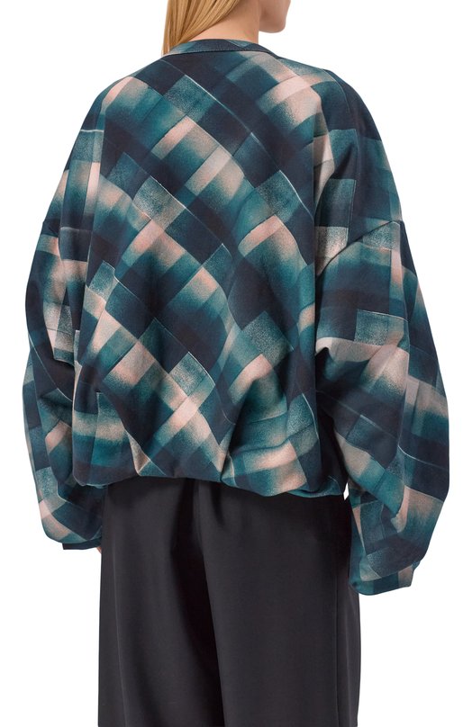 Хлопковый свитшот Dries Van Noten 011141-2614-605 Зелёный  011141-2614-605 Фото 4