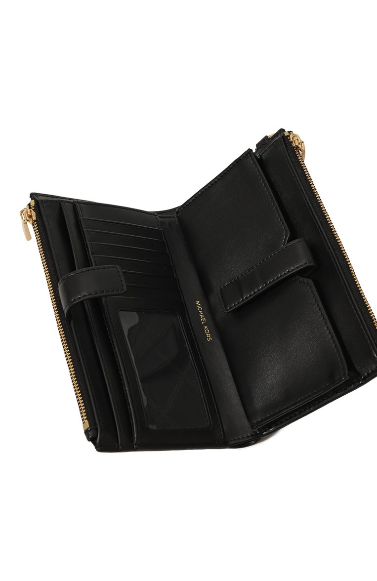 Женские кожаный кошелек jet set MICHAEL MICHAEL KORS черного цвета, арт. 34F9GAFW4L | Фото 3 (Материал: Натуральная кожа; Нос: Не проставлено)