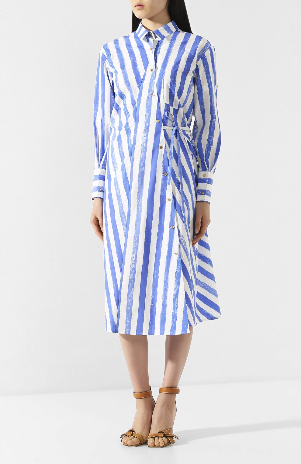 Хлопковое платье REJINA PYO, арт. F280/C0TT0N STRIPE PRINT, фото 3