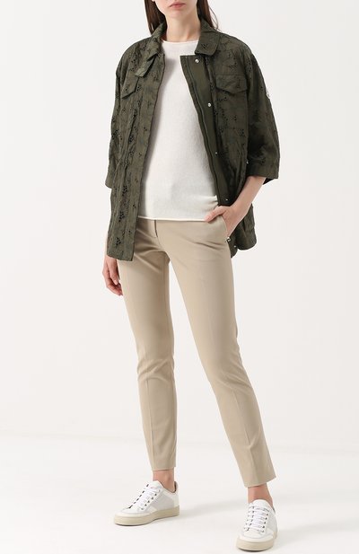 Кружевная куртка свободного кроя с укороченным рукавом MONCLER, арт. C1-093-46167-05-5398C, фото 2