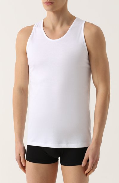 Хлопковая майка ZIMMERLI белого цвета по цене 21750 руб., арт. 286/1440, фото 3 Хлопковая майка ZIMMERLI, арт. 286/1440, фото 3