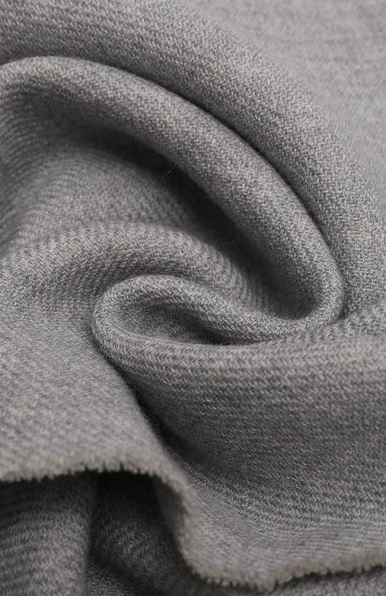 Мужской шерстяной шарф ZEGNA серого цвета, арт. Z4L50SA6/24A | Фото 4 (Нос: Не проставлено; Материал: Текстиль, Шерсть; Материал сплава: Проставлено; Кросс-КТ: шерсть; Мужское Кросс-КТ: Шарфы - с бахромой)